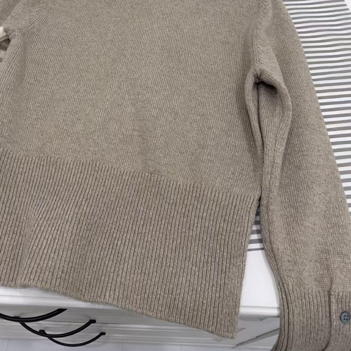 推荐！通勤100%羊毛条纹圆领针织衫/针织开衫毛衣,女装/女士精品,毛针织衫,淘宝优惠券,粉丝福利购,淘宝优惠卷