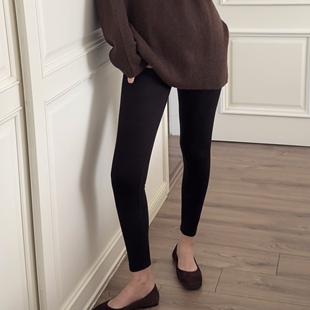 超特!腰间提花织带高弹力磨毛棉亲肤打底裤