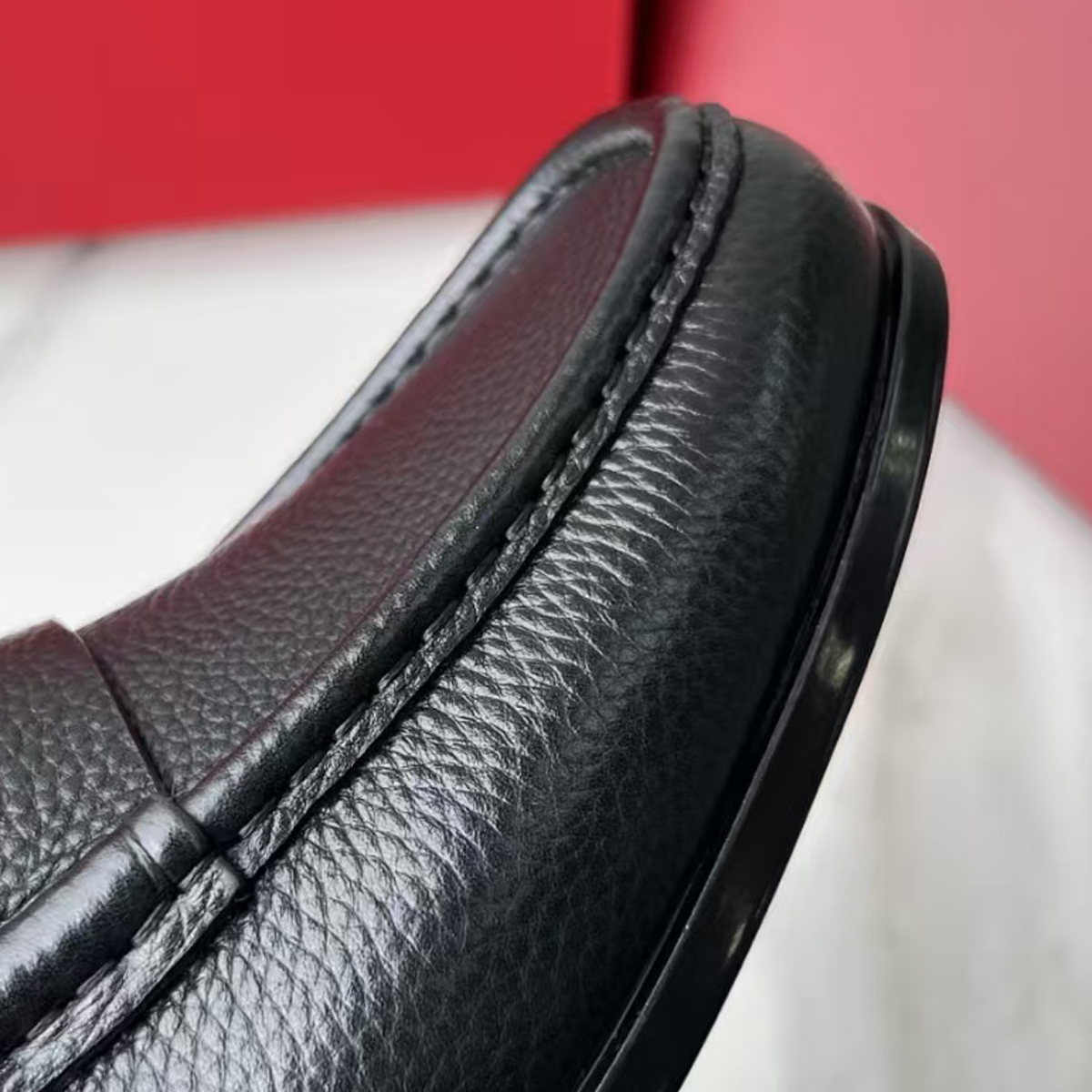 超特！进口细摔纹牛皮乐福鞋男鞋