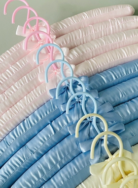 40CM包布衣架无痕布艺衣架撑子丝绸婚纱海绵晾衣架家用软衣服挂