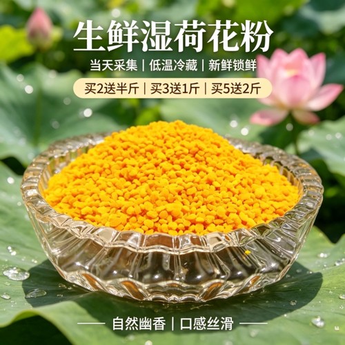 2026生鲜湿荷花粉食用正品买5送2