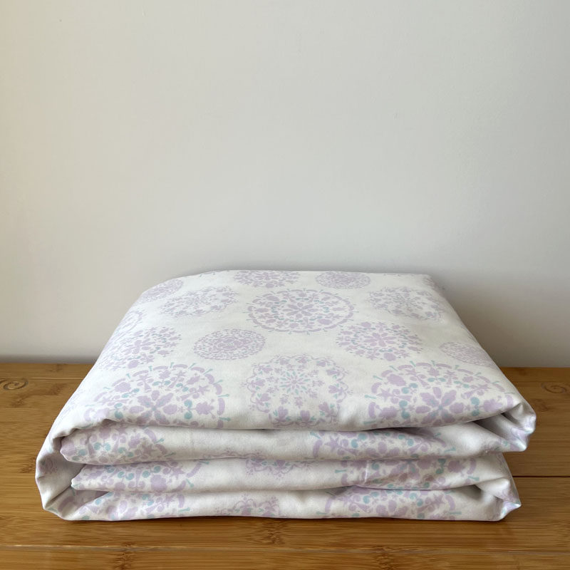 韩式碎花40支纯棉贡缎双人被套单件 全棉2X2.3M米拉链式被罩清仓