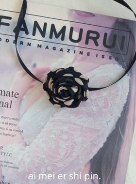 布艺玫瑰花绑带颈绳颈饰腰带清仓