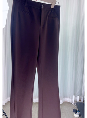 万之冠2025秋冬853B6565喇叭长裤女裤中高腰显瘦专柜正品通勤百搭