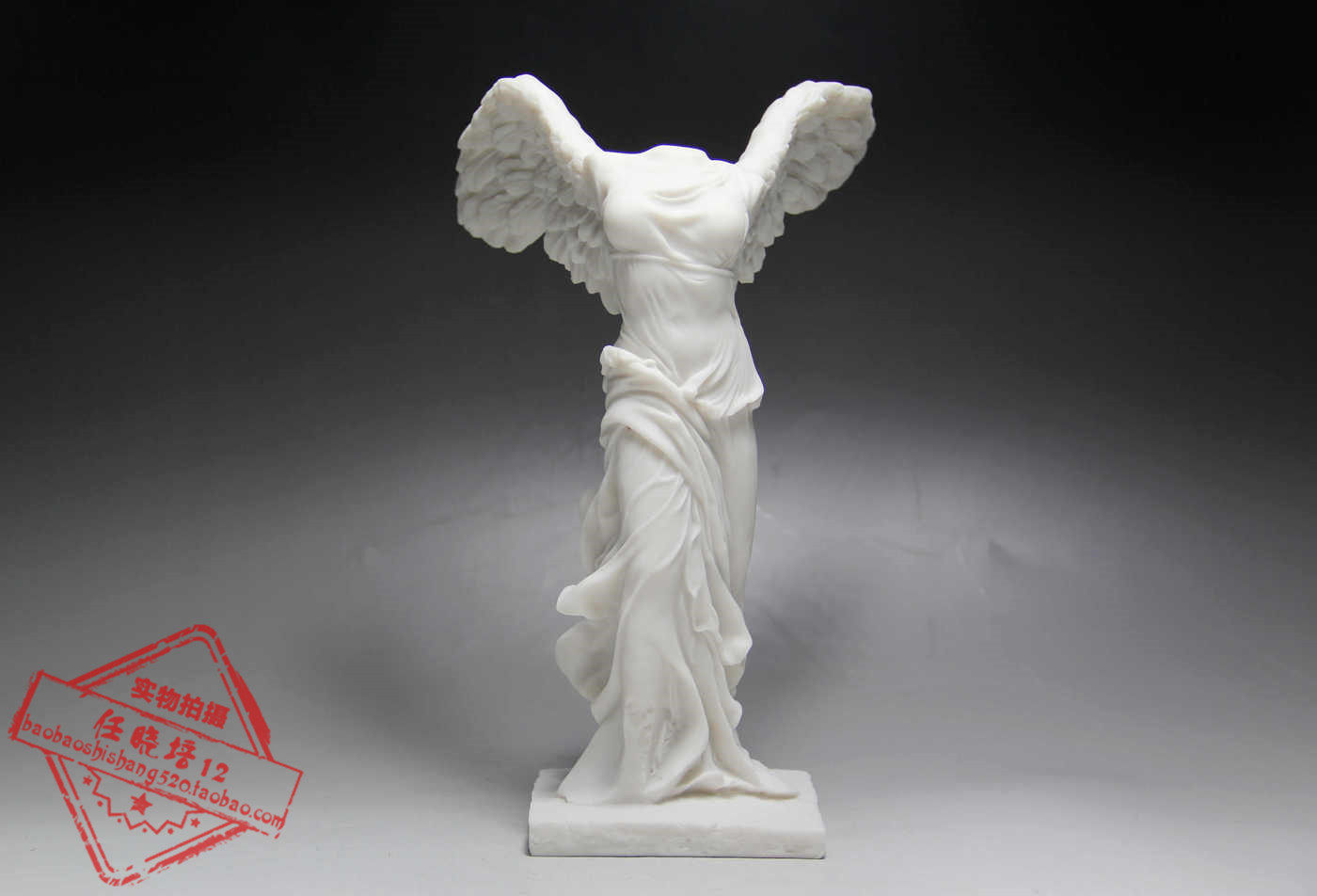 日本代购卢浮宫白色雕刻萨莫色雷斯胜利女神雕塑雕像摆件客厅欧式