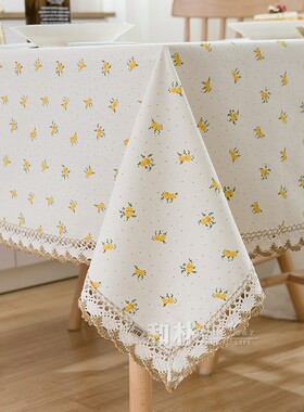 文艺小清新复古小蔷薇花边桌布台布餐桌布盖巾茶几布背景布包邮