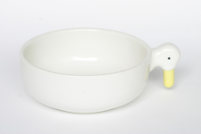 现货 日本进口 Ceramic Japan 陶瓷小鸭子柄 汤碗 餐碗