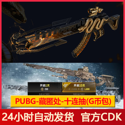 PUBG绝地求生藏匿处黑货箱十连抽