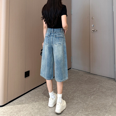 【运补6-8】【送黑色腰带】小个子显瘦夏季七分裤 7572 Z