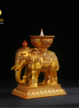 清仓大象电子灯装饰摆件家居客厅供奉台灯座工艺品象灯