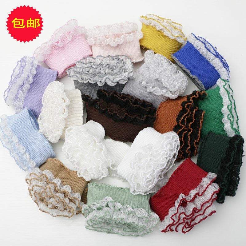 宽5CM波浪木耳边针织薄罗纹花边领口袖口装饰弹力螺纹口服装辅料,居家布艺,海绵垫/布料/面料/手工diy,淘宝优惠券,粉丝福利购,淘宝优惠卷