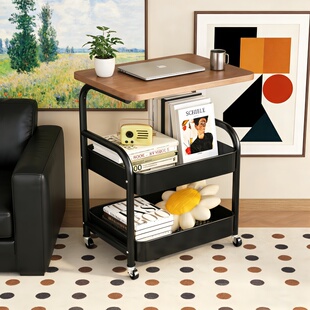 可移动收纳小推车置物架家用多层客厅沙发边几多功能小推车储物架