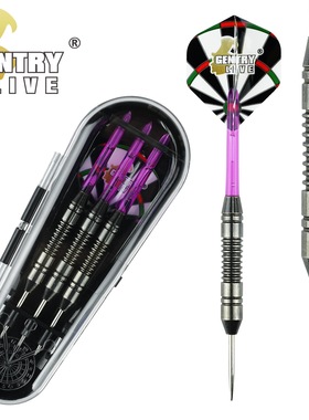 Gentry Live 21.5g硬式飞镖铜镖精美3支盒装成人新手及入门训练镖