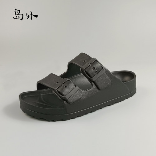 岛外DAOWAI一字拖沙滩轻便休闲时尚防滑舒适外穿一脚蹬凉拖鞋1418