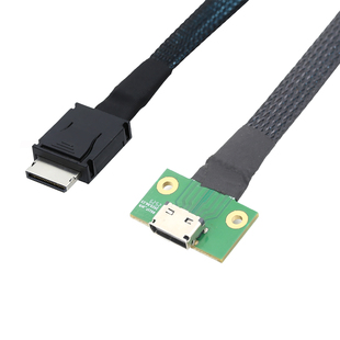 PCIE Oculink SFF 8611 4I 42P转SFF-8612 4I母服务器高速转换线