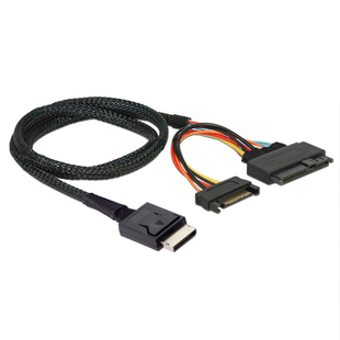PCIE Oculink SFF 8611 4I转U.2 SAS SFF 8639+15P SATA服务器线