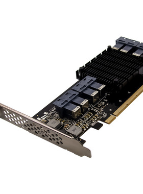 PCIE 3.0 X16 PEX8749 U.2 SFF-8649适配固态NVMe SSD硬盘转接卡