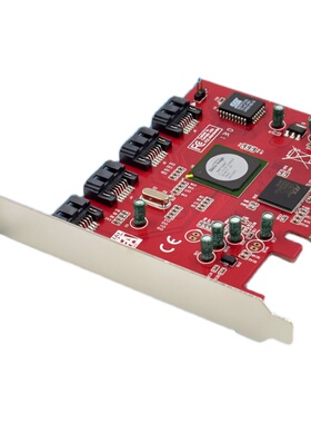 SATA硬盘储存阵列卡PCI-E x1四通道SATA RAID扩展卡SiL3124芯片