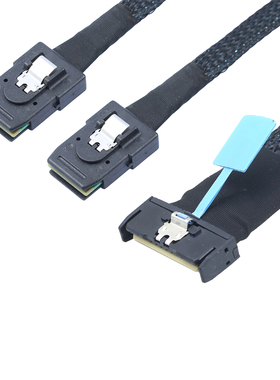 PCIE Gen5 MCIO 8X 8i(74P)转2个MINI SAS SFF-8087服务器转接线