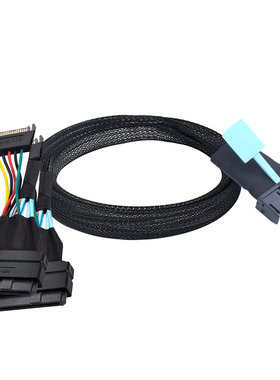 Slimline SAS MCIO 8i 74P转2个U.2 SFF8639+15P服务器数据连接线