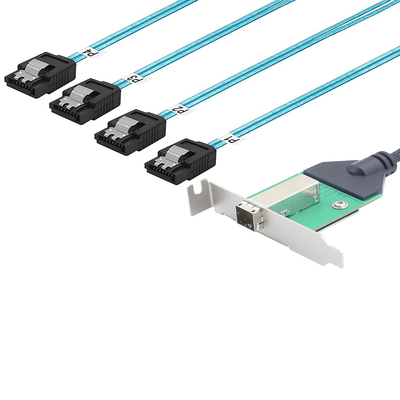 SFF-8644母口转4口sata连接线