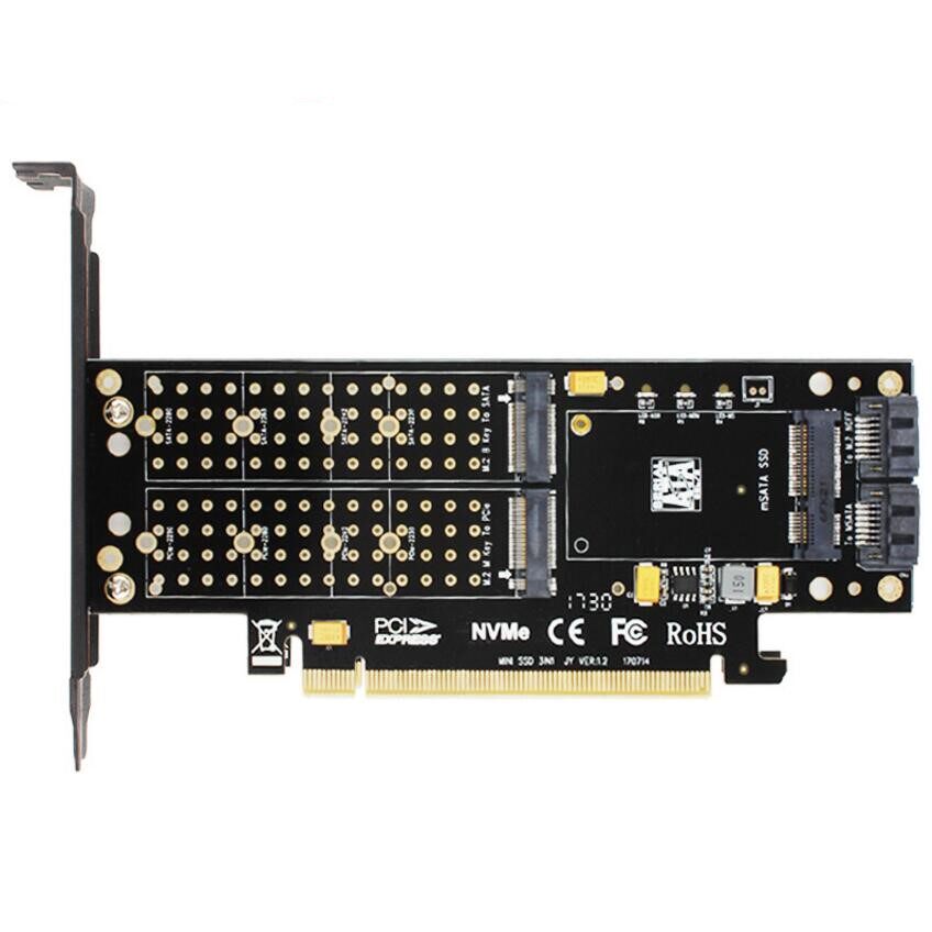 SK16 M.2 NVMe NGFF PCI-E 16x 转接卡B+M Key mSATA三盘版|ruв категории компьютерное оборудование/дисплей/Компьютерная периферия, Компьютерная периферия, линия связи/соединитель/преобразователь - от Buy2taobao.com для оказания профессиональной услуги покупки агента Taobao
