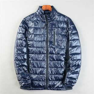 精品轻薄款打底排骨羽绒服男女L85676秋冬拉链立领修身白鸭绒外套