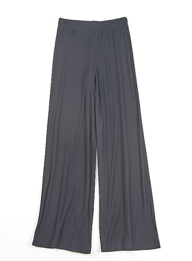 外贸原单显瘦黑色休闲直筒阔腿裤女H83600夏秋季高腰垂顺拖地长裤