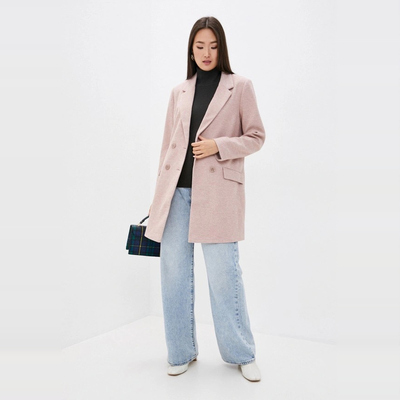 秋冬修身气质西装领中长款外套