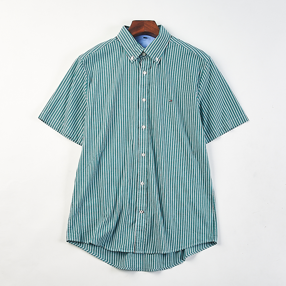 夏季纽扣领单排扣百搭衬衣