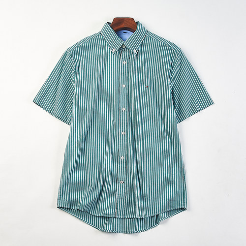 夏季纽扣领单排扣百搭衬衣