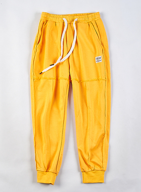 青春学院运动休闲卫裤女1212H77131韩版抽绳系带纯棉毛圈束脚长裤