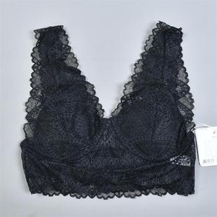 法式 内衣纯欲短背心 性感蕾丝宽肩带文胸218L81762打底吊带V型女式