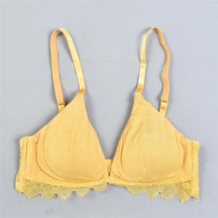 无钢圈蕾丝花边文胸女218L81755性感深V领三角杯收副乳莫代尔内衣