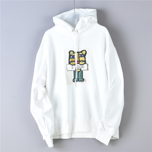 1222品质复合纯棉连帽套头卫衣男女73588卡通宽松青春时尚 外套潮
