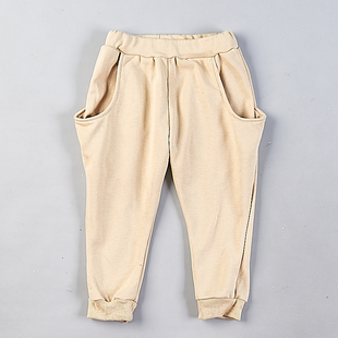 舒适棉毛圈宽松束脚长裤 79814夏秋中小童装 615外贸单男女儿童卫裤