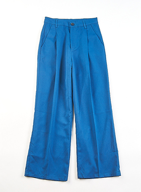 韩版自然高腰通勤休闲直筒裤女士H83240夏秋新款宽松显瘦阔腿长裤