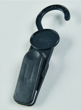 黑色塑料挂钩扁夹37L73224多功能鞋帽袜子毛巾居家收纳神器样品夹