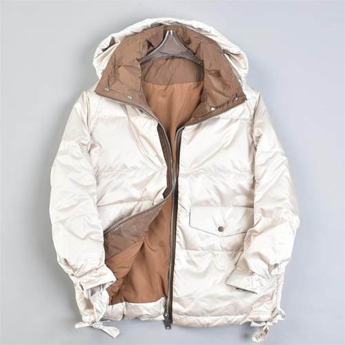 524高端假两件羽绒服女冬81365独立设计师不撞衫真正90白鸭绒外套