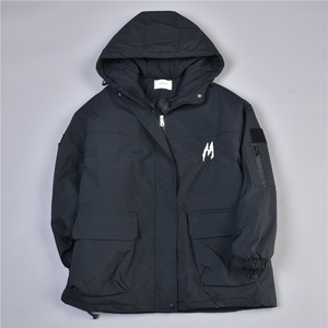 男女生重磅冲锋衣羽绒服1223L77235美式连帽宽松学生白鸭绒外套冬