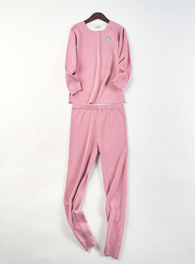 高品质德绒儿童保暖内衣套装H81127女童秋衣秋裤睡衣青少年家居服