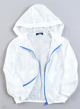 韩版亲子款连帽防晒衣男女4.29L81337轻薄皮肤衣春夏季长袖薄外套