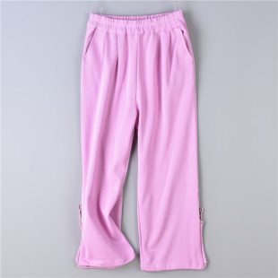 女73538夏秋抽绳可束脚运动休闲长裤 620韩版 宽松显瘦阔腿直筒卫裤