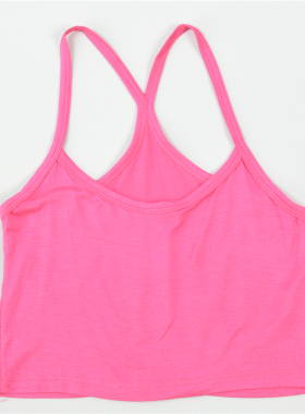 1111莫代尔弹力修身小吊带衫女L75700夏多巴胺糖果色短款背心上衣