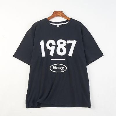 美式复古印花纯棉短袖T恤男女