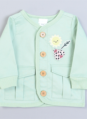 出口单儿童宝宝刺绣纯棉外套86L79852男女新生婴幼儿亲肤长袖夹克