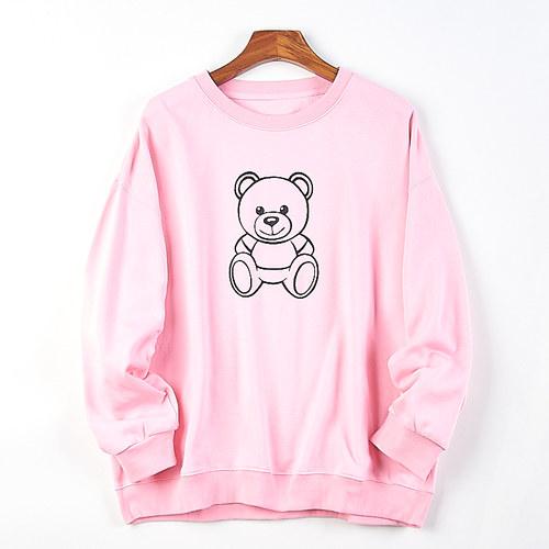 外贸印花毛圈套头卫衣男女