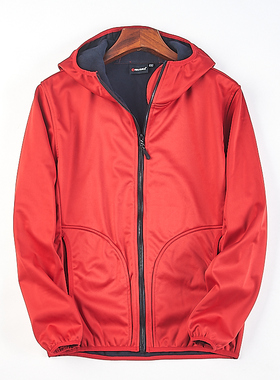 出口日本男女运动休闲夹克41H82045春秋连帽拉链开衫摇粒绒短外套