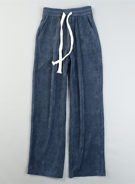 精品条绒弯刀休闲裤女L85461秋冬垂顺坠感显瘦显腿长窄版阔腿长裤