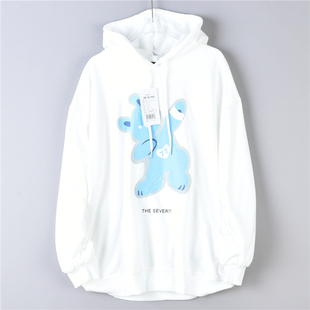 休闲外套 卫衣1024L76527卡通印花宽松舒适春秋季 韩版 男女生连帽衫